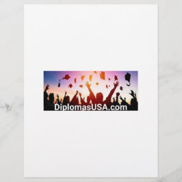 Examensbevis eller examensbevis för högskoleutbild brevhuvud