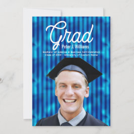 Examensblå linjer Män Personlig bild Examen Meddelande