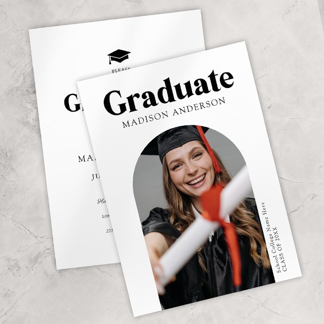 Examensfest för klass 2026 med fotobåge inbjudningar (Skapare uppladdad)