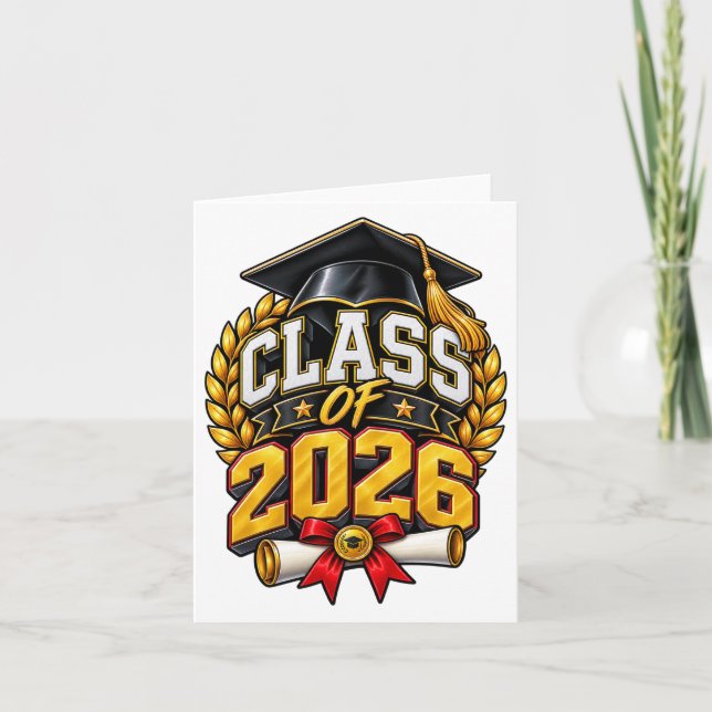 Examensfirande Design för Klass 2026 Kort (Framsida)