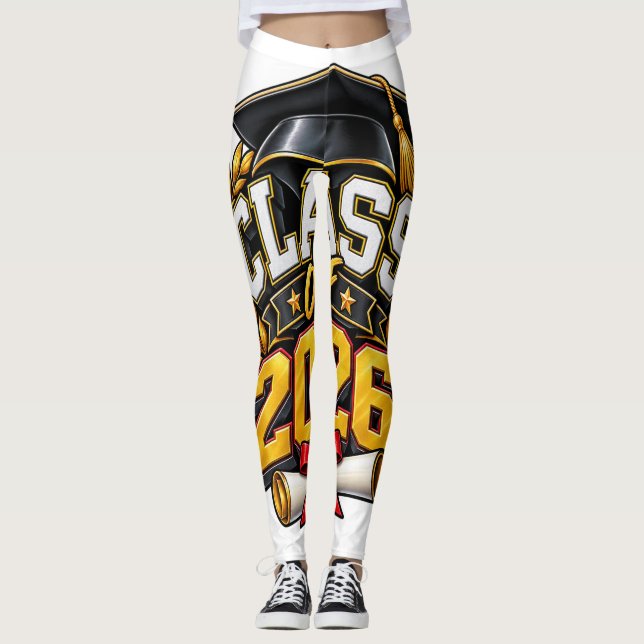 Examensfirande Design för Klass 2026 Leggings (Framsida)