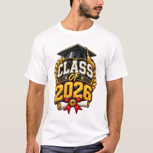 Examensfirande Design för Klass 2026 T Shirt (Framsida)