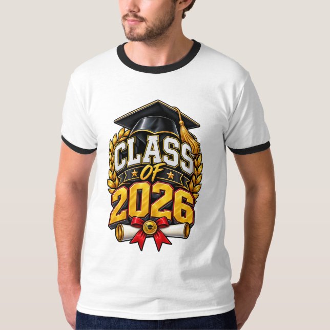 Examensfirande Design för Klass 2026 T Shirt (Framsida)