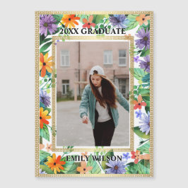 Examensfirande för årskull 20XX med blommotiv och