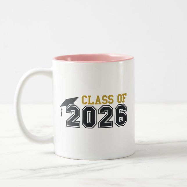 Examensfirande för klass 2026 Design-54568 Två-Tonad Mugg (Vänster)