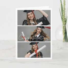 Examensfirande Fotokollage Examinerad Kort
