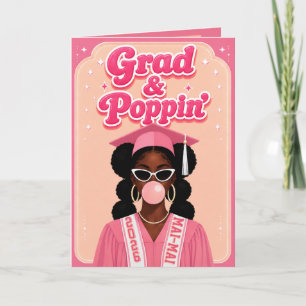 Examensfirande & Poppande Trendig Rosa Bubblegummi Kort