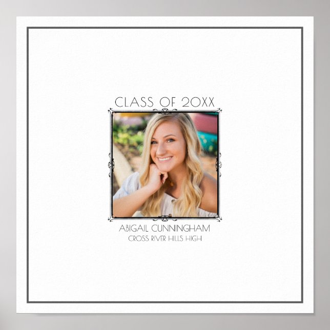 Examensfoto Autograf Minnesbok Sida eller Affisch (Framsidan)