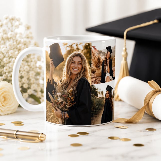 Examensfoto Collage Kåpa och Talar Kaffemugg (Skapare uppladdad)