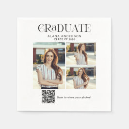 Examensfoto Collage QR-kod Foto Delning Pappersservett