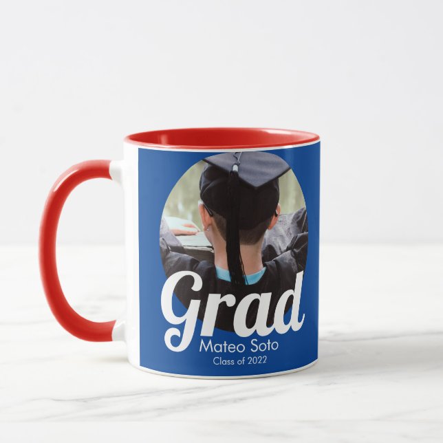 Examensfoto fet stil valfri färg  mugg (Vänster)