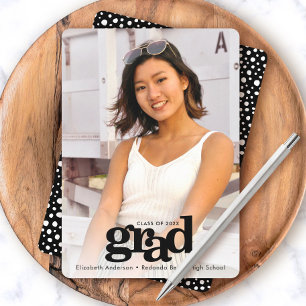 Examensfoto modern fet enkel typografi meddelande