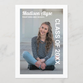 Examensfoto Redigerbar färg Tillkännagivande