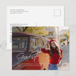 Examensfoto Skript Modern Examen 2025 Meddelande Vykort