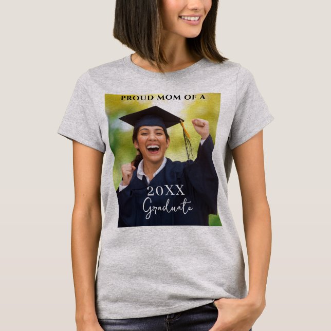 Examensfoto Stolt mamma T-shirt (Framsida)
