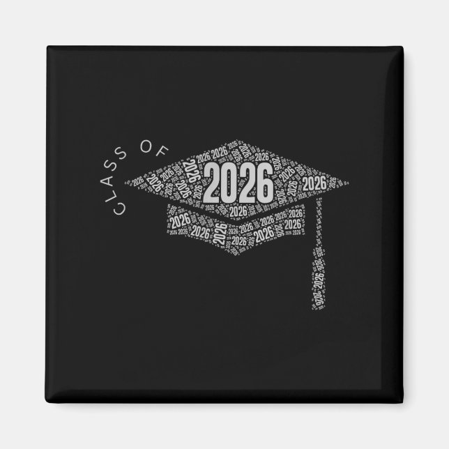 Examenshatt för klass 2026 magnet (Framsidan)