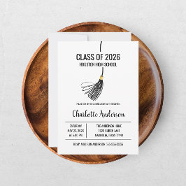 Examenshatt Tassel Foto Inbjudningar