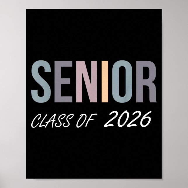 Examensklass 2026 senior 2026 gymnasiet Gr Poster (Framsidan)