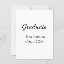 Examensklass 20XX enkel minimal examen m Vykort