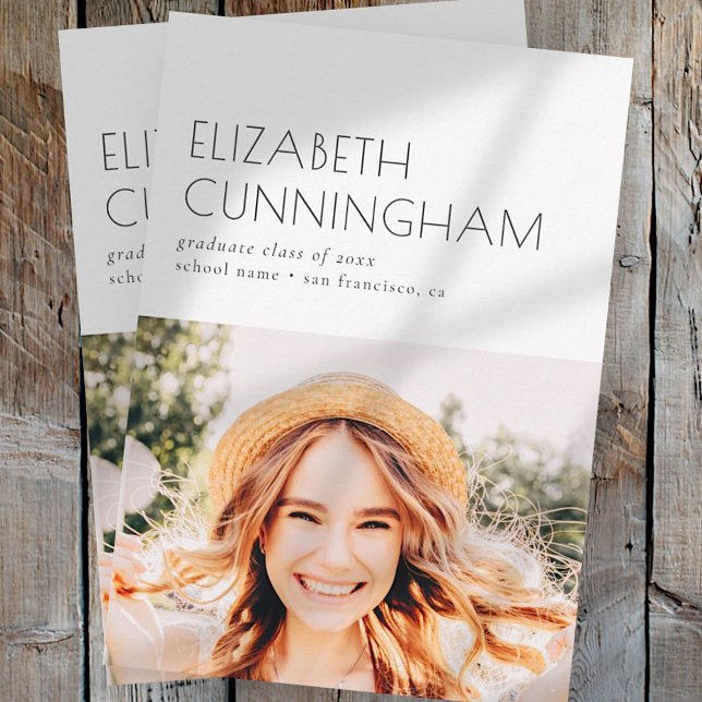 Examensklass 20XX Minimalistiskt fotoexamen Meddelande (Skapare uppladdad)