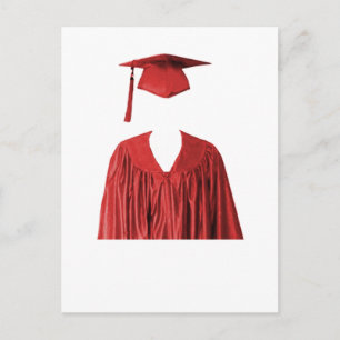 Examensklass av mössa och kappa Mall1 Meddelande Vykort