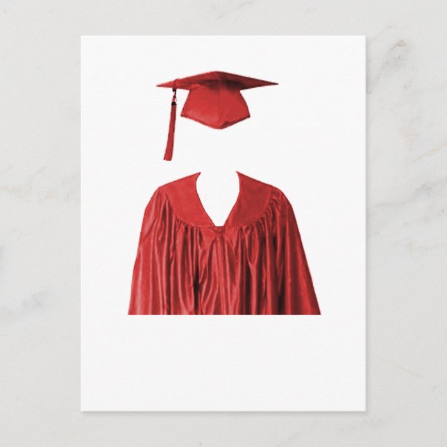 Examensklass av mössa och kappa Mall1 Meddelande Vykort (Framsida)