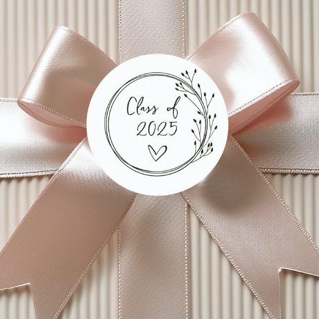 Examensklass Runt Klistermärke (Class of Graduation Sticker)