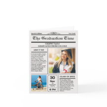 Examensnyhet! Utskrivbar tidningsminnessak