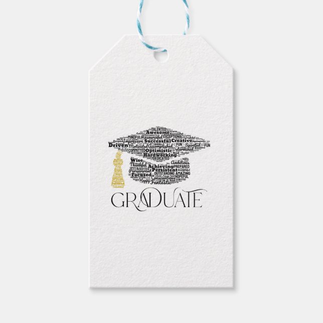 Examensord Avslutningshatt Fest Presentetikett (Framsidan)