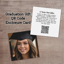Examenspresent QR-kod med foto på framsidan Tilläggskort