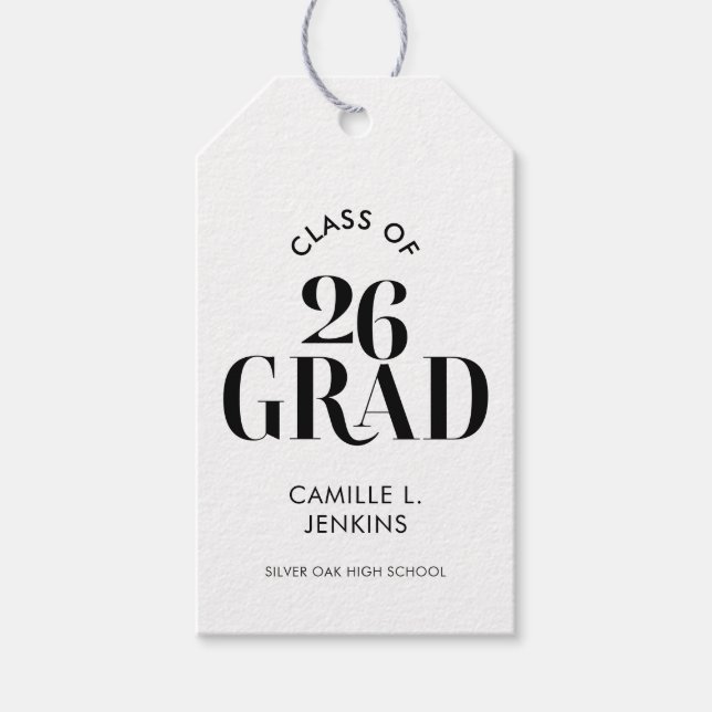 Examenspresenttavlor Klass 2026 Moderna Presentetikett (Framsidan)