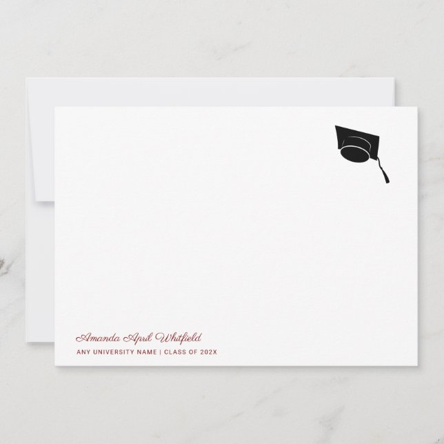 Examensskript Typografi Examen 2026 Hatt Anteckningskort (Framsida)