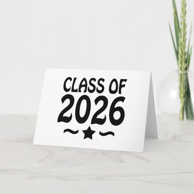 Examensstjärna för klassen 2026 kort (Framsida)