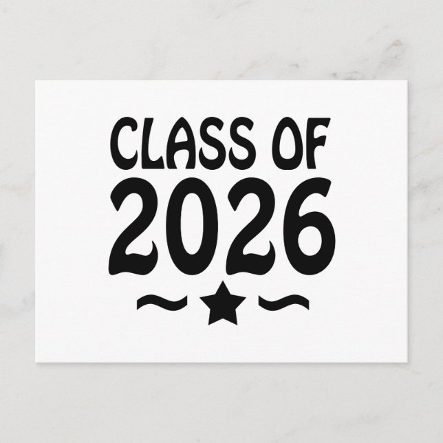 Examensstjärna för klassen 2026 vykort (Framsida)