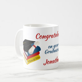 Examenstårar och böcker Grattis Kaffemugg