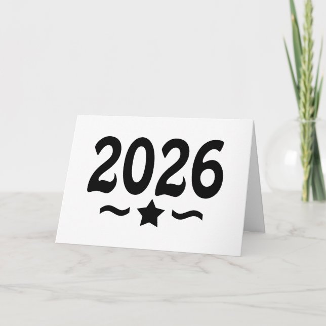 Examenståret 2026 Utexaminerad stjärna Kort (Framsida)