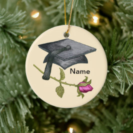 Examenstårtorosa Julgransprydnad Keramik