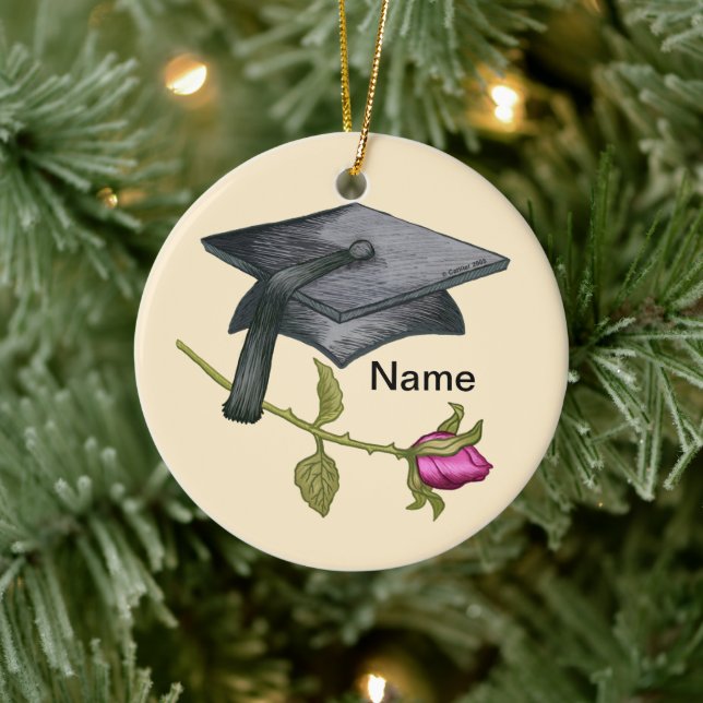 Examenstårtorosa Julgransprydnad Keramik (Träd)