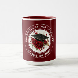 Examenstillbehör & Röda Rosor Årsklass 20XX Mugg