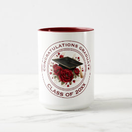 Examenstillbehör & Röda Rosor Årsklass 20XX Mugg