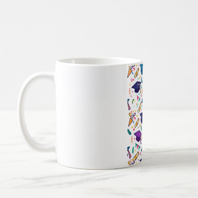 Examenstillfällen Konfettifirande Mönster Kaffemugg (Vänster)
