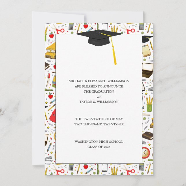 Examenstillkännagivande Inbjudningar (Framsida)