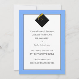 Examenstillkännagivande Ljusblå Inbjudningar