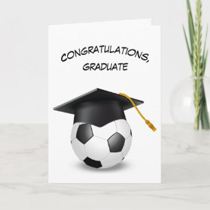 Examenströja på en fotboll kort