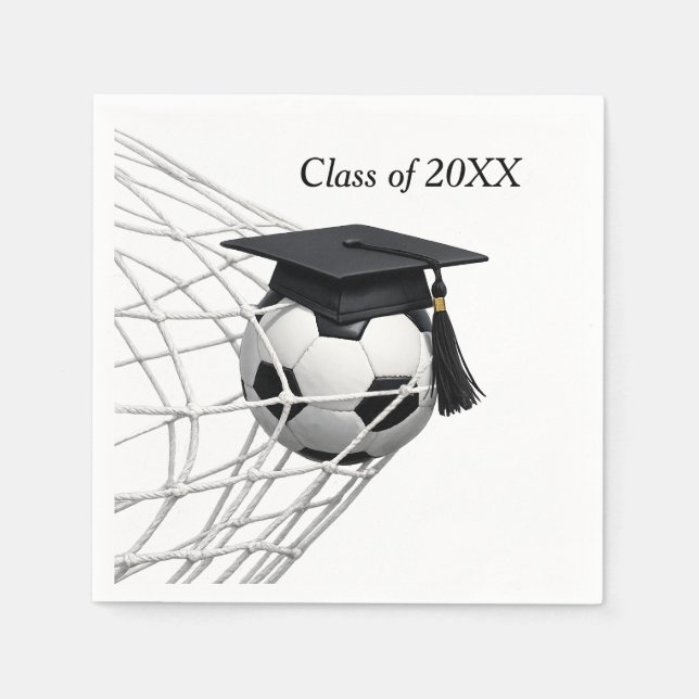 Examenströja på en fotboll pappersservett (Framsidan)
