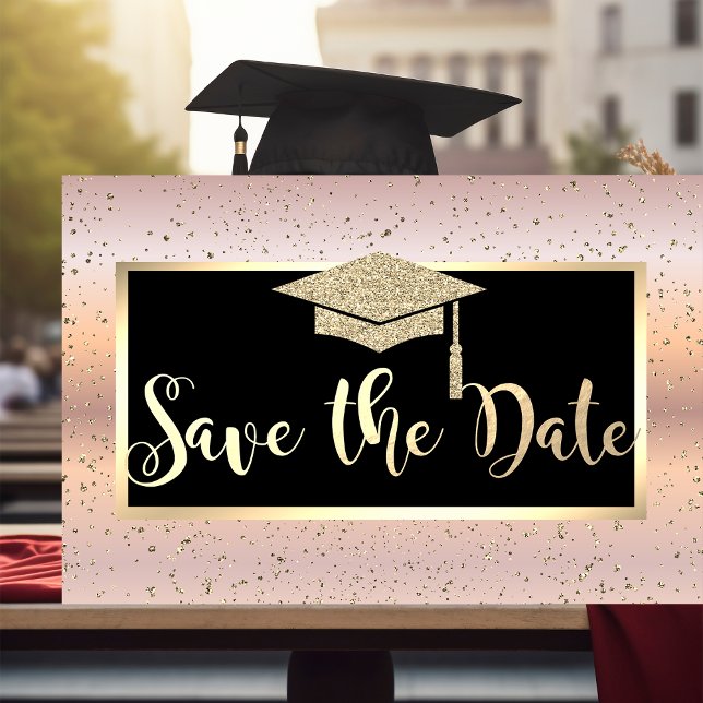 Examenströja, Rose Gold Examen Save The Date Spara Datumet (Skapare uppladdad)