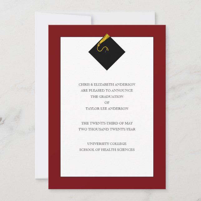 Examenstryck  inbjudningar (Framsida)