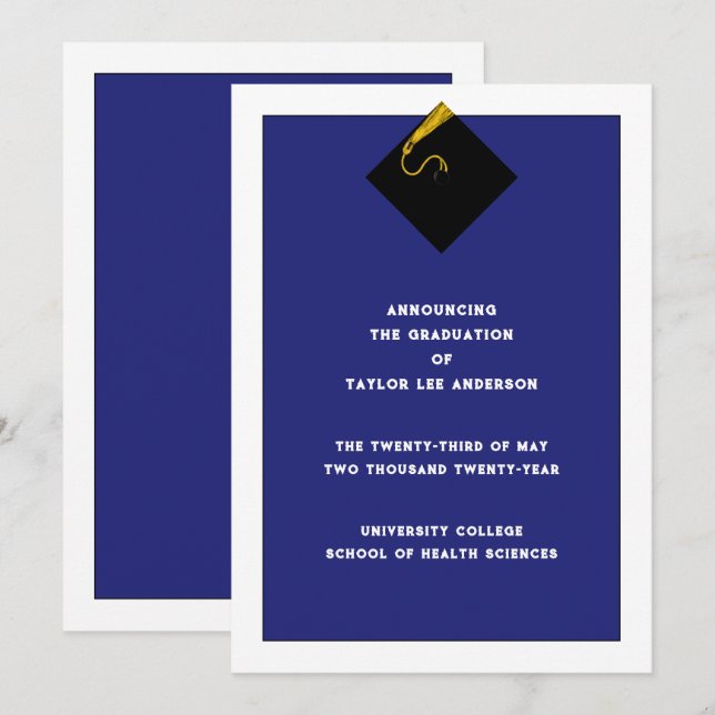 Examenstryck  inbjudningar (Fram/baksida)