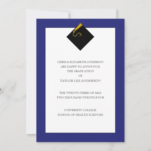 Examenstryck  inbjudningar (Framsida)