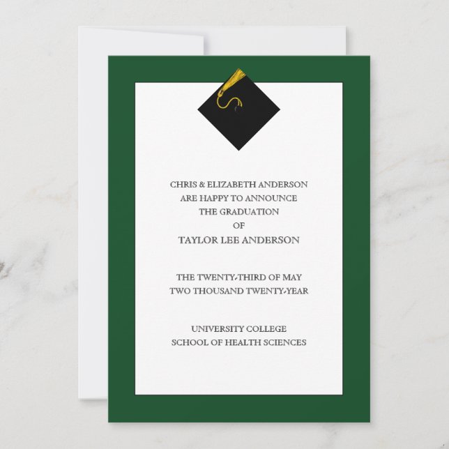 Examenstryck  inbjudningar (Framsida)